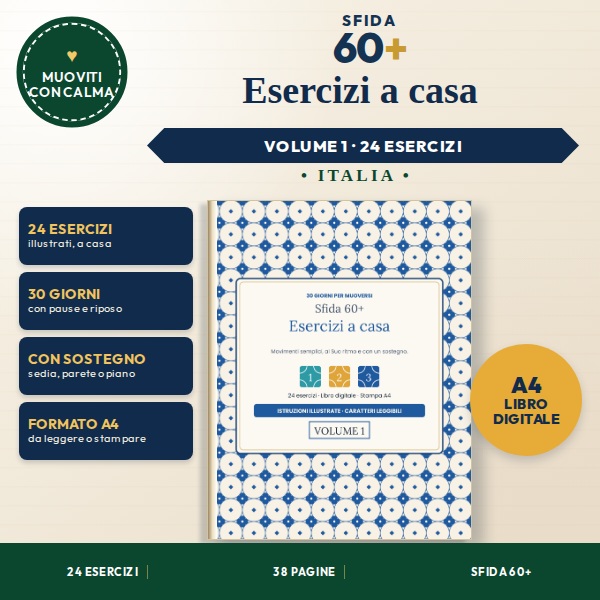 Immagine del prodotto Sfida 60+ Italia — Esercizi a casa — Volume 1